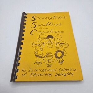 Vintage Scrumptious Swallows from Capistrano Cookbook Canoga Park CA Yellow Y2K